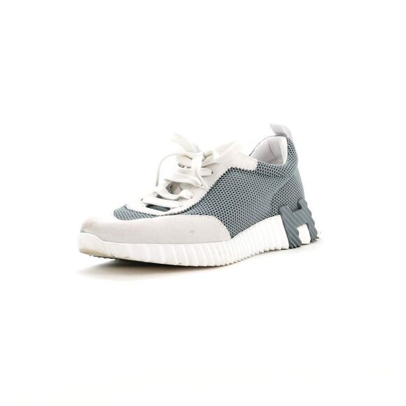 Hermes Women's Bouncing Sneakers Leather Blue, White - Picture 1 of 6